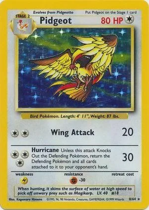 Pidgeot [No Symbol], English Pokemon card