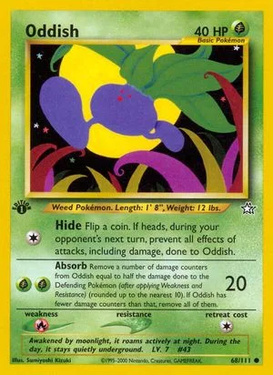 Oddish [1st Edition], English Pokemon card
