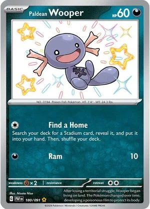 Paldean Wooper, English Pokemon card