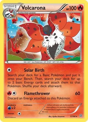 Volcarona, English Pokemon card