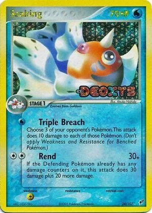 Seaking [Reverse Holo], English Pokemon card