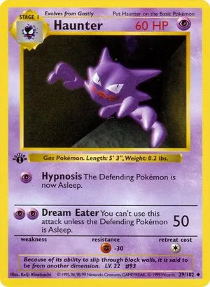Haunter [1st Edition], English Pokemon card