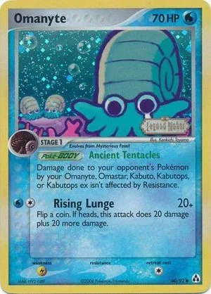 Omanyte [Reverse Holo], English Pokemon card
