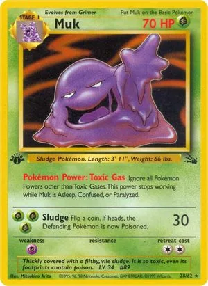 Muk [1st Edition], English Pokemon card