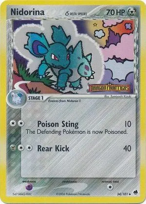 Nidorina [Reverse Holo], English Pokemon card