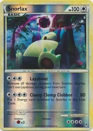Snorlax [Reverse Holo], English Pokemon card