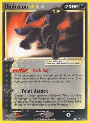 Umbreon [Gold Star], English Pokemon card