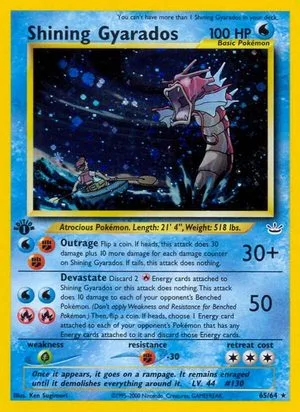 Shining Gyarados [1st Edition], English Pokemon card