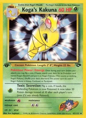 Koga's Kakuna [1st Edition], English Pokemon card