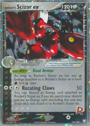 Rocket's Scizor EX, English Pokemon card