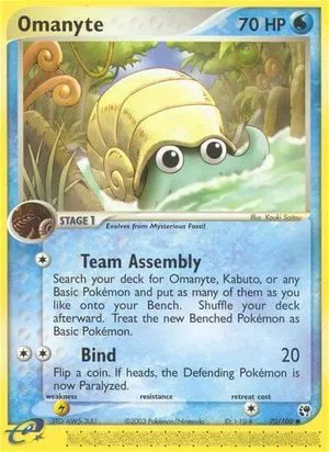 Omanyte, English Pokemon card