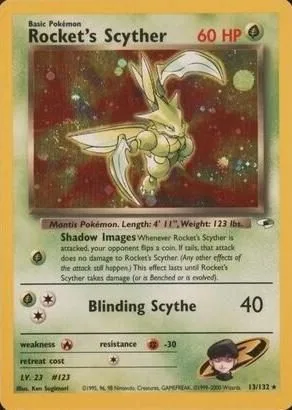 Rocket's Scyther, English Pokemon card