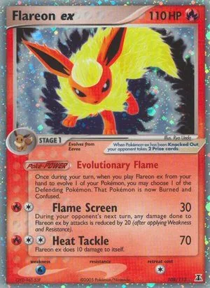 Flareon EX, English Pokemon card