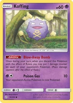 Koffing, English Pokemon card
