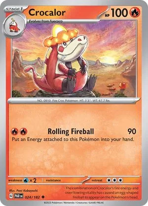 Crocalor, English Pokemon card