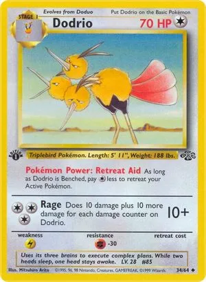Dodrio [1st Edition], English Pokemon card