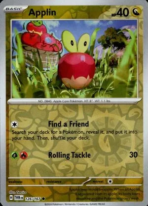 Applin [Reverse Holo], English Pokemon card