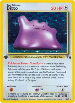 Ditto [1st Edition], English Pokemon card