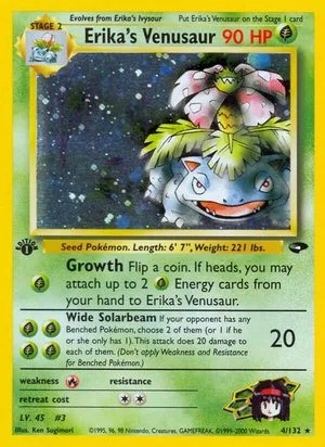 Erika's Venusaur [1st Edition], English Pokemon card