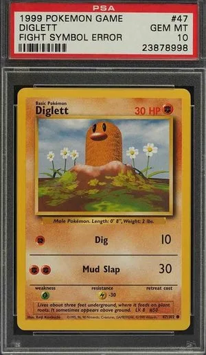 Diglett [Fight Symbol Error], English Pokemon card