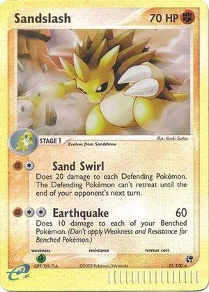 Sandslash [Reverse Holo], English Pokemon card