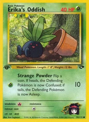 Erika's Oddish [1st Edition], English Pokemon card
