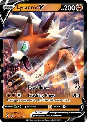 Lycanroc V, English Pokemon card