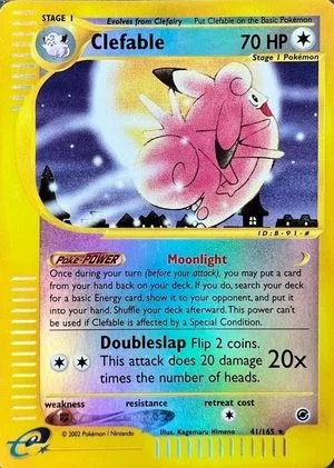 Clefable [Reverse Holo], English Pokemon card