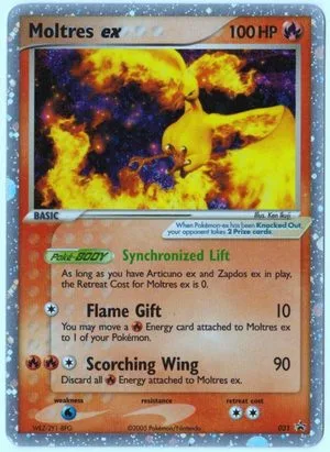 Moltres EX, English Pokemon card