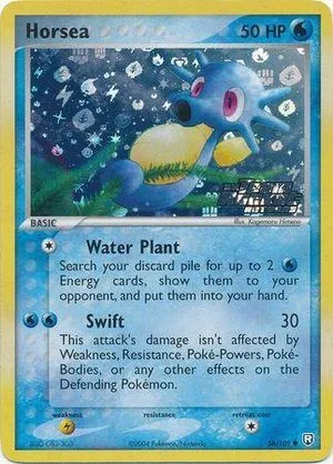 Horsea [Reverse Holo], English Pokemon card