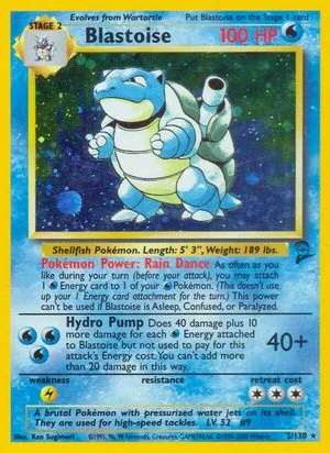 Blastoise, English Pokemon card