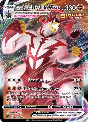 Single Strike Urshifu VMAX, English Pokemon card