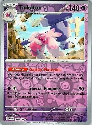 Tinkaton [Reverse Holo], English Pokemon card