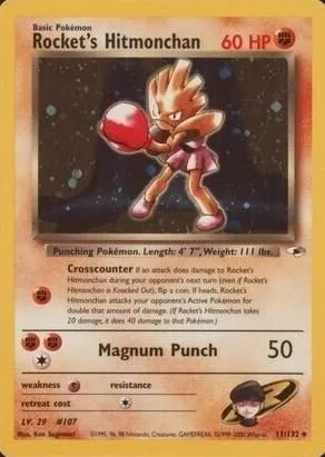 Rocket's Hitmonchan, English Pokemon card