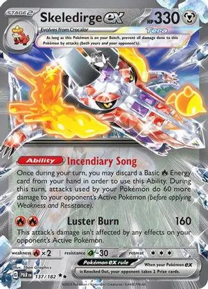 Skeledirge ex [Holo], English Pokemon card