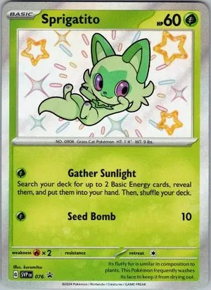 Sprigatito, English Pokemon card