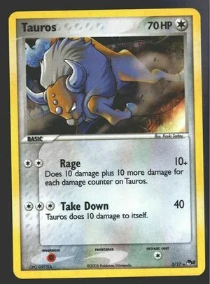 Tauros [Holo], English Pokemon card
