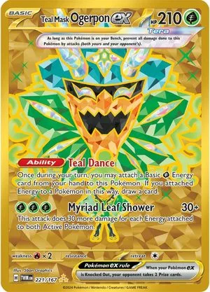 Teal Mask Ogerpon ex, English Pokemon card