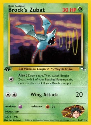 Brock's Zubat [1st Edition], English Pokemon card
