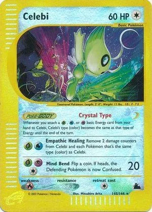 Celebi [Reverse Holo], English Pokemon card