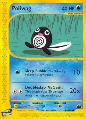 Poliwag, English Pokemon card