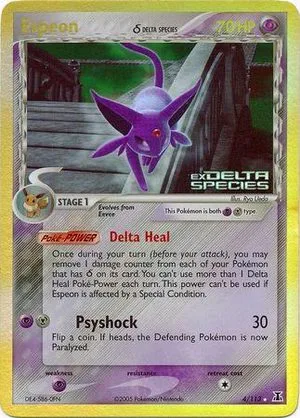 Espeon [Reverse Holo], English Pokemon card