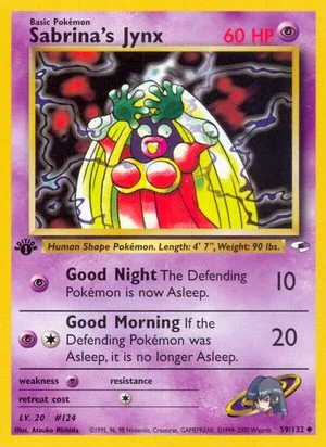 Sabrina's Jynx [1st Edition], English Pokemon card