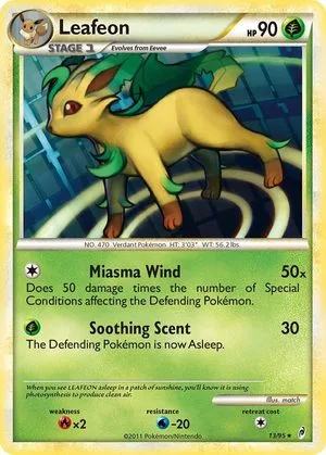 Leafeon, English Pokemon card