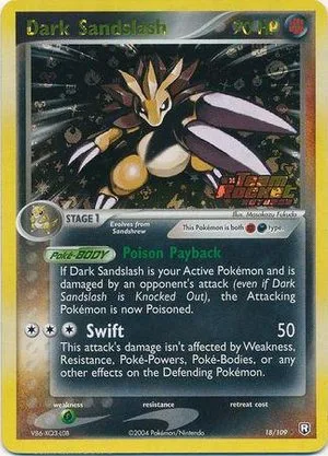 Dark Sandslash [Reverse Holo], English Pokemon card