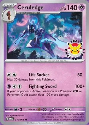 Ceruledge [Pokemon Day], English Pokemon card