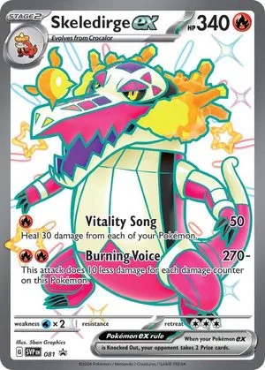 Skeledirge ex, English Pokemon card