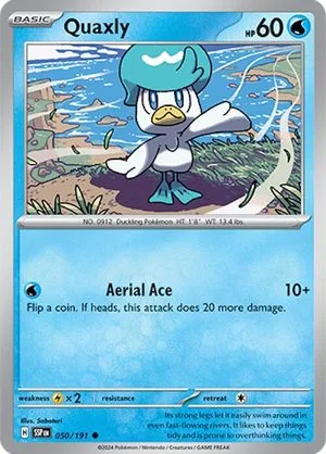 Quaxly, English Pokemon card
