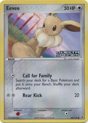 Eevee [Reverse Holo], English Pokemon card