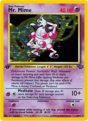 Mr. Mime [1st Edition], English Pokemon card